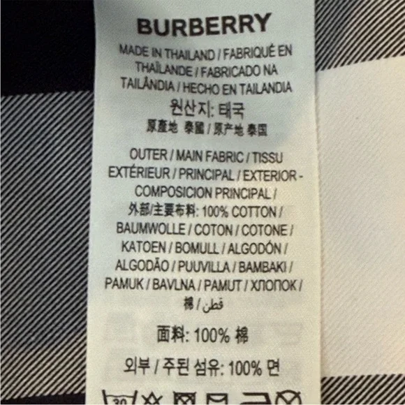 Burberry Black and White Casual Button Down Shirt
